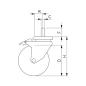 Preview: Caster Rolle gebremst M12x25mm