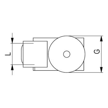 Caster Rolle gebremst M12x25mm