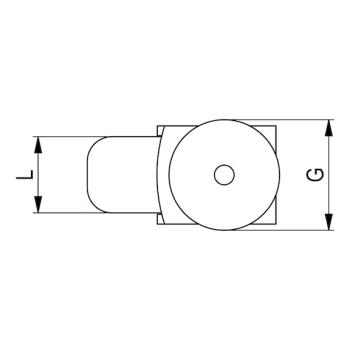 Preview: Caster Rolle ungebremst M12x25mm