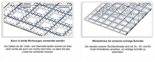 Linea Al Inch Profi Patchwork & Quilten - 6,5 x 24,5 inch Lineal