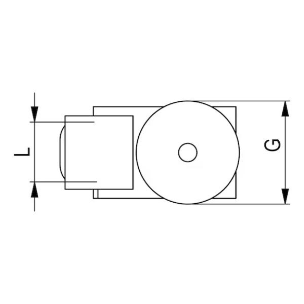 Caster Rolle gebremst M12x25mm